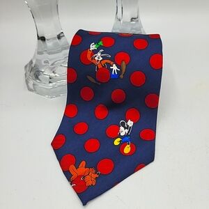 Disney Balancine The Tie Works Mickey  Necktie Tie Mickey Mouse 100% Silk USA